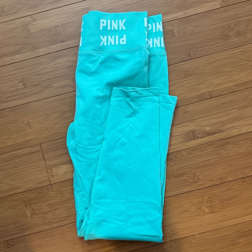 PINK Victoria's Secret Turquoise Leggings